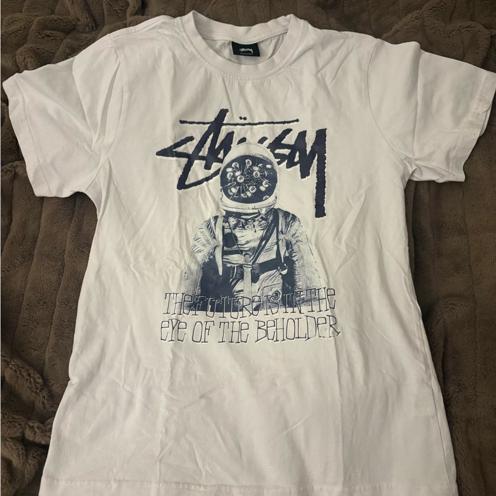 Stussy “Eye of The Beholder” White Tee